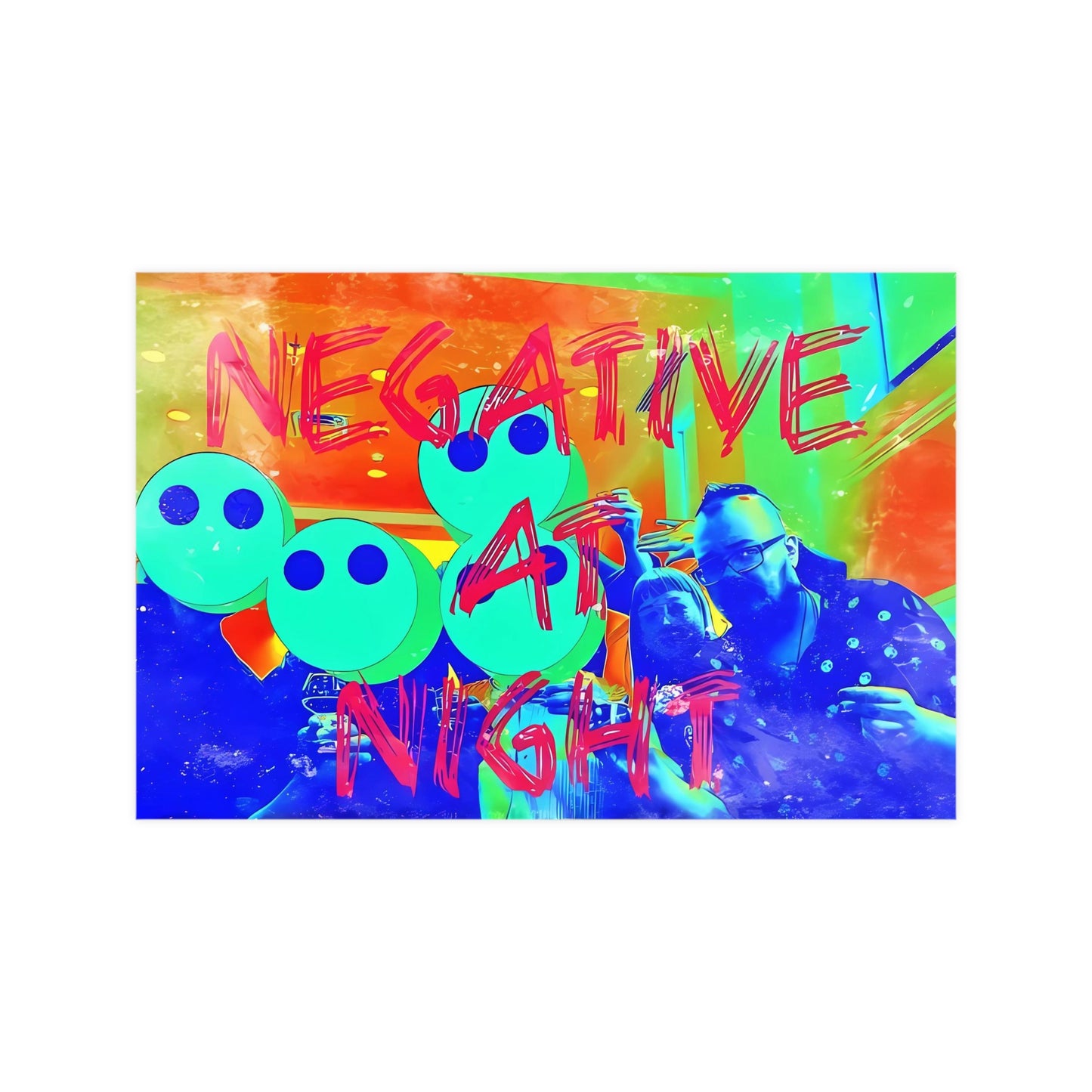 Negative At Night 1 Matte Posters