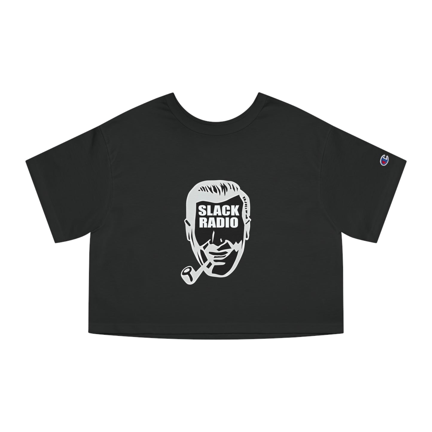 Black Slack Radio Dobbs Head Women's Cropped T-Shirt
