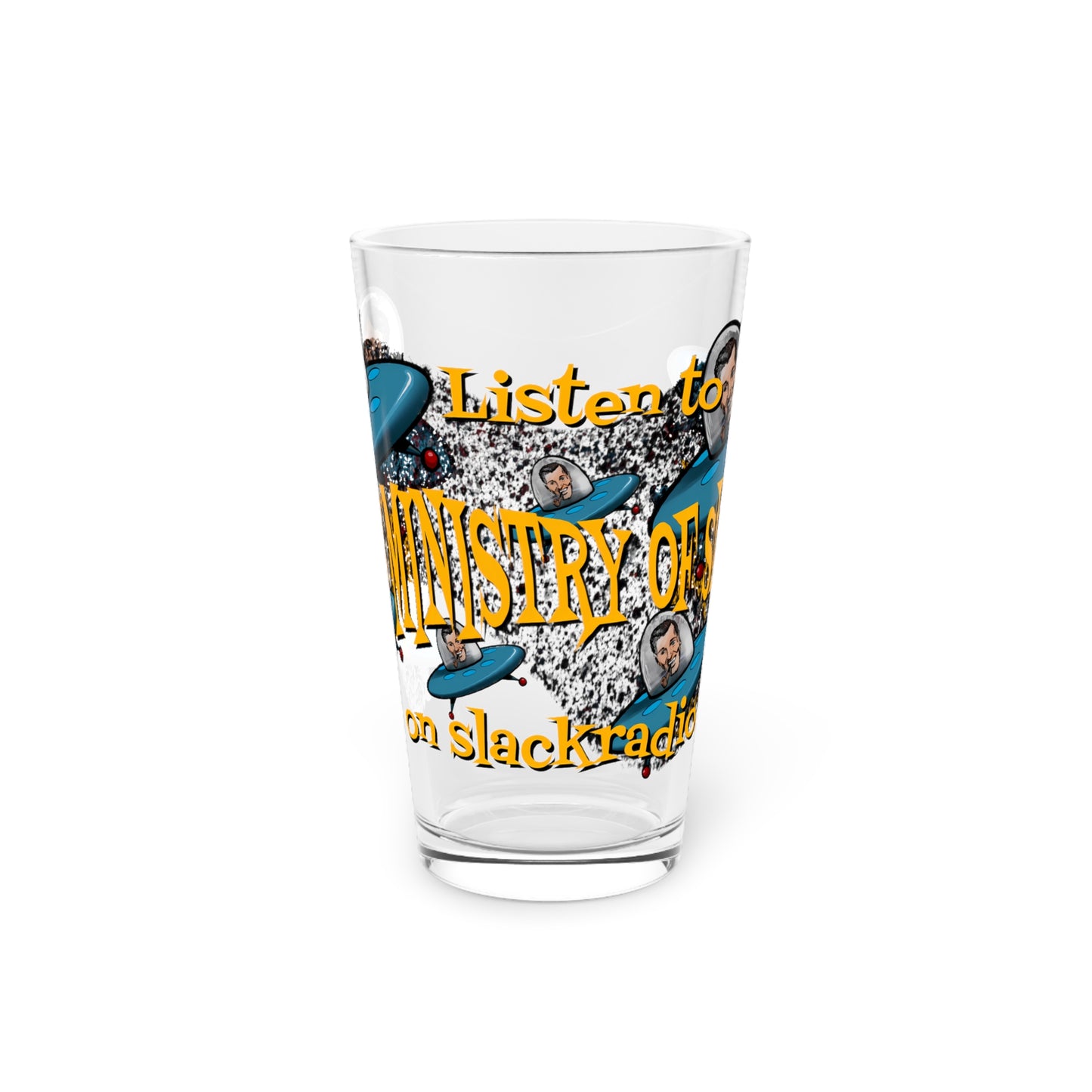 The Ministry of Slack Pint Glass, 16oz