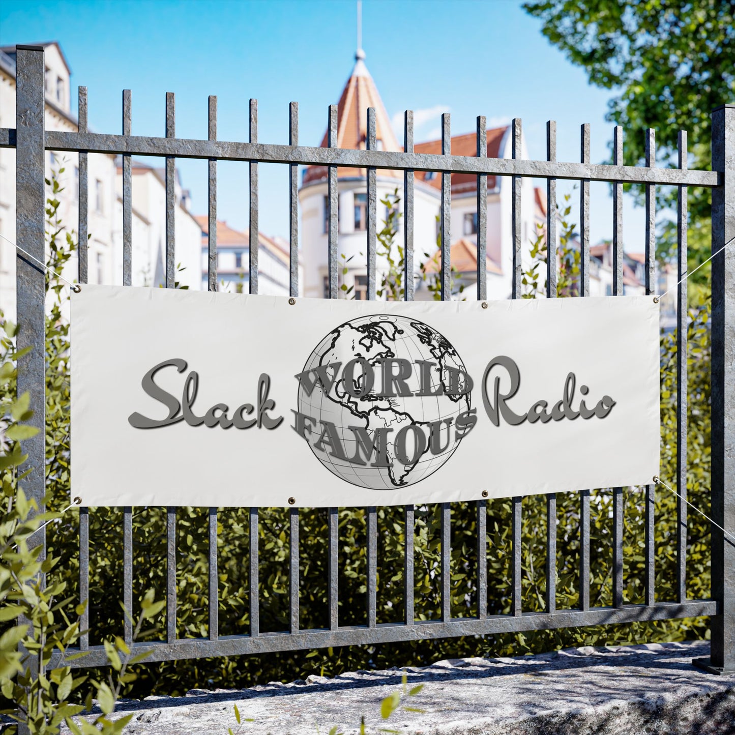 World Famous Slack Radio Vinyl Banner