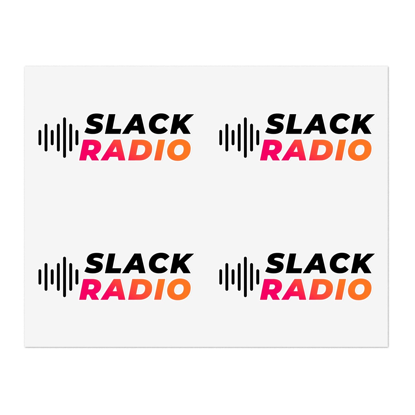 Slack Radio Logo Sticker Sheets