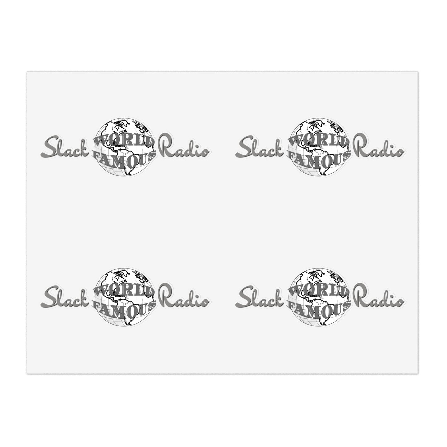 World Famous Slack Radio Logo Sticker Sheets