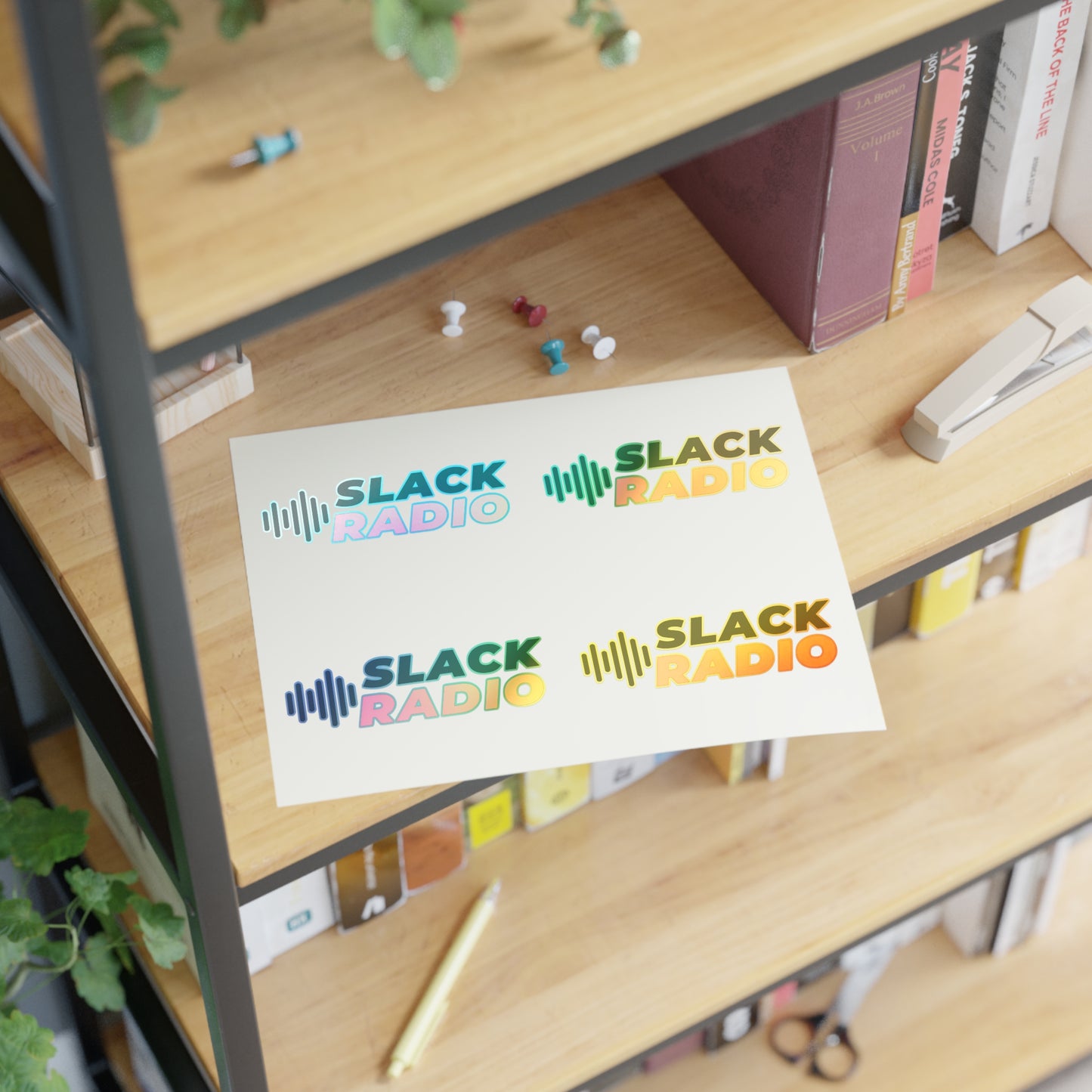 Slack Radio Logo Sticker Sheets