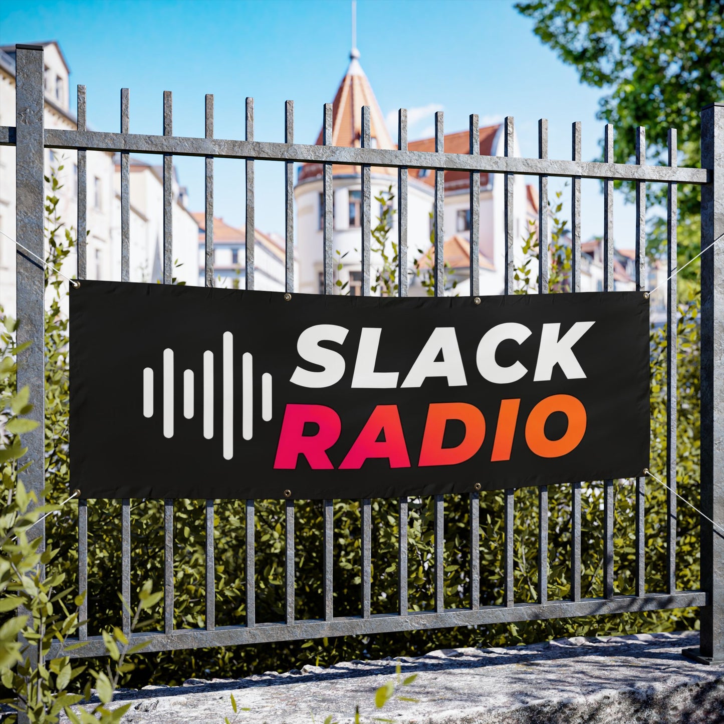 Black Slack Radio Vinyl Banners