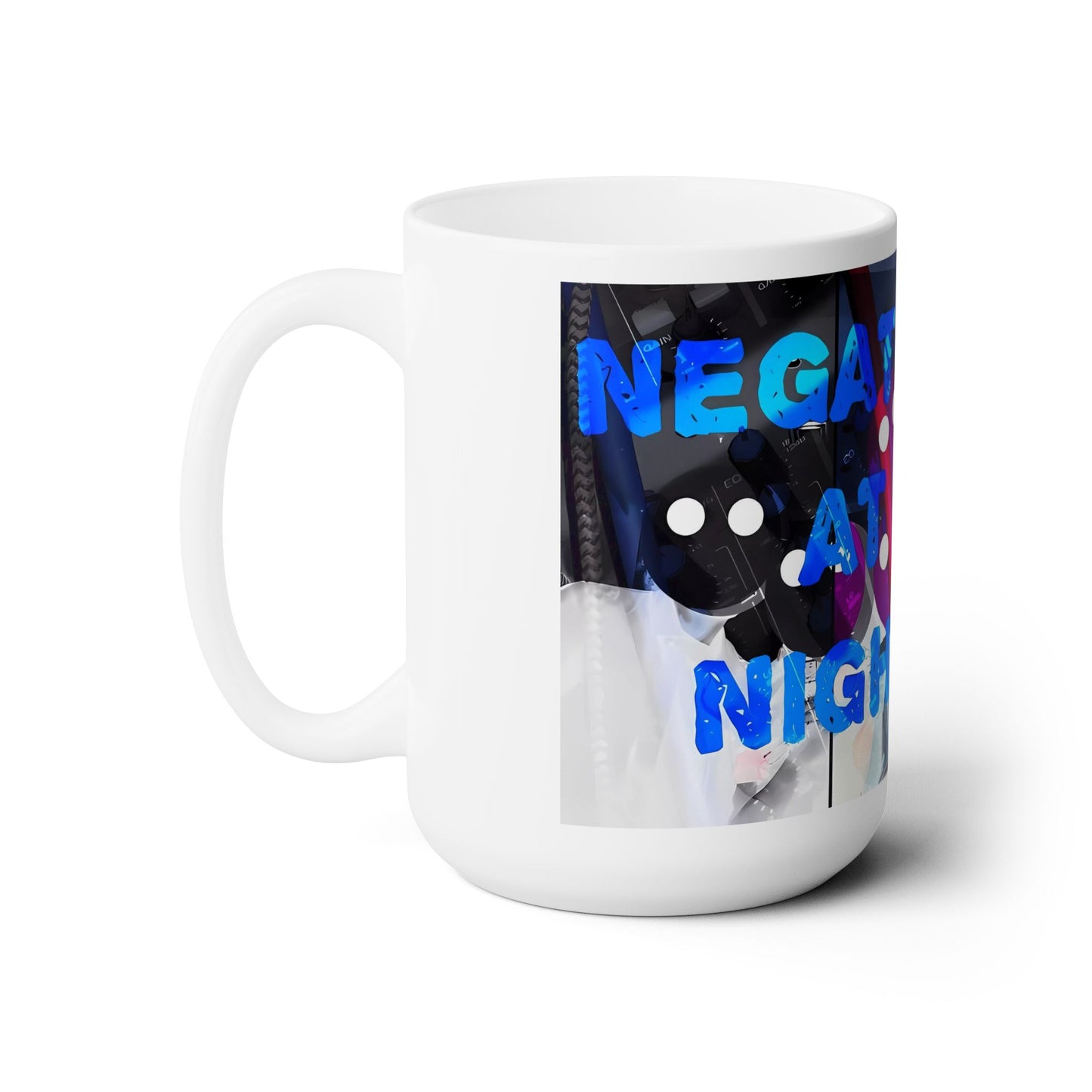 Negative At Night 2 White Ceramic 15 Oz. Mug