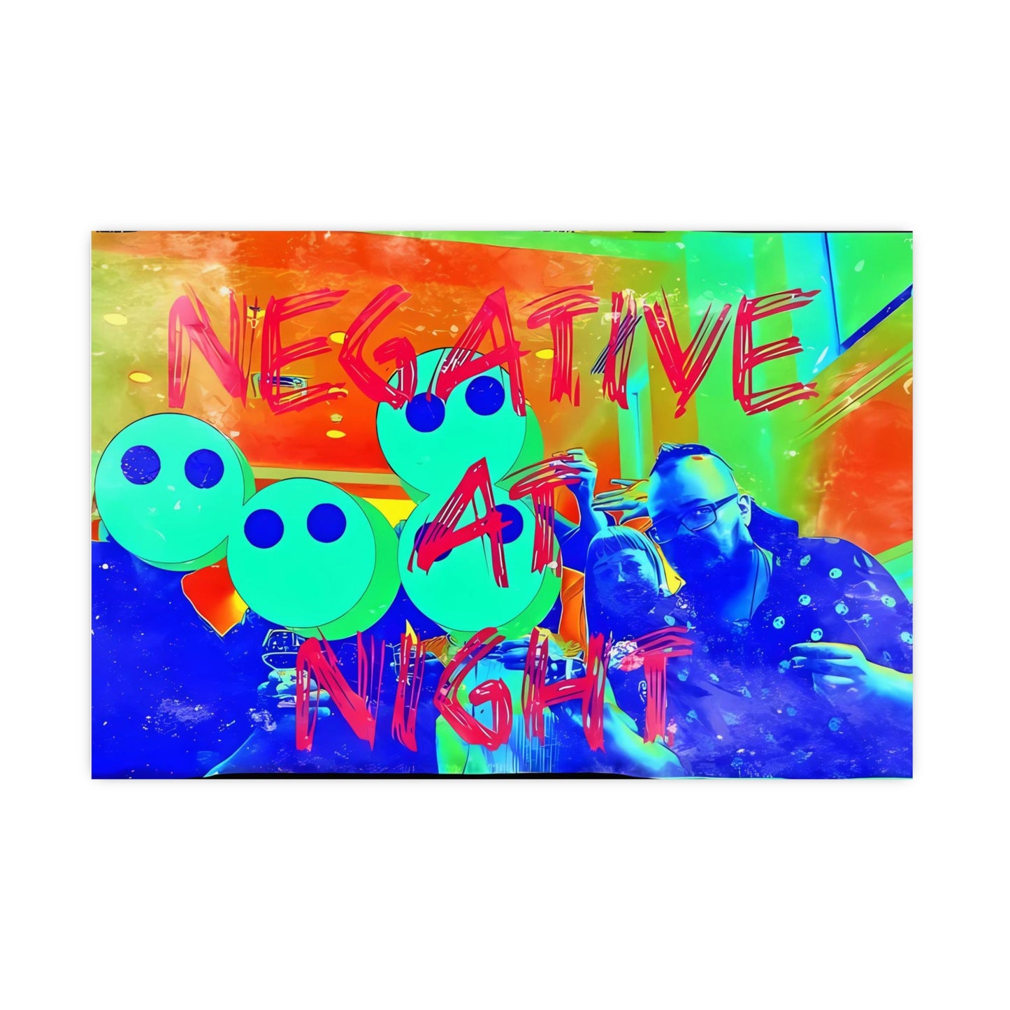 Negative At Night 1 Matte Posters