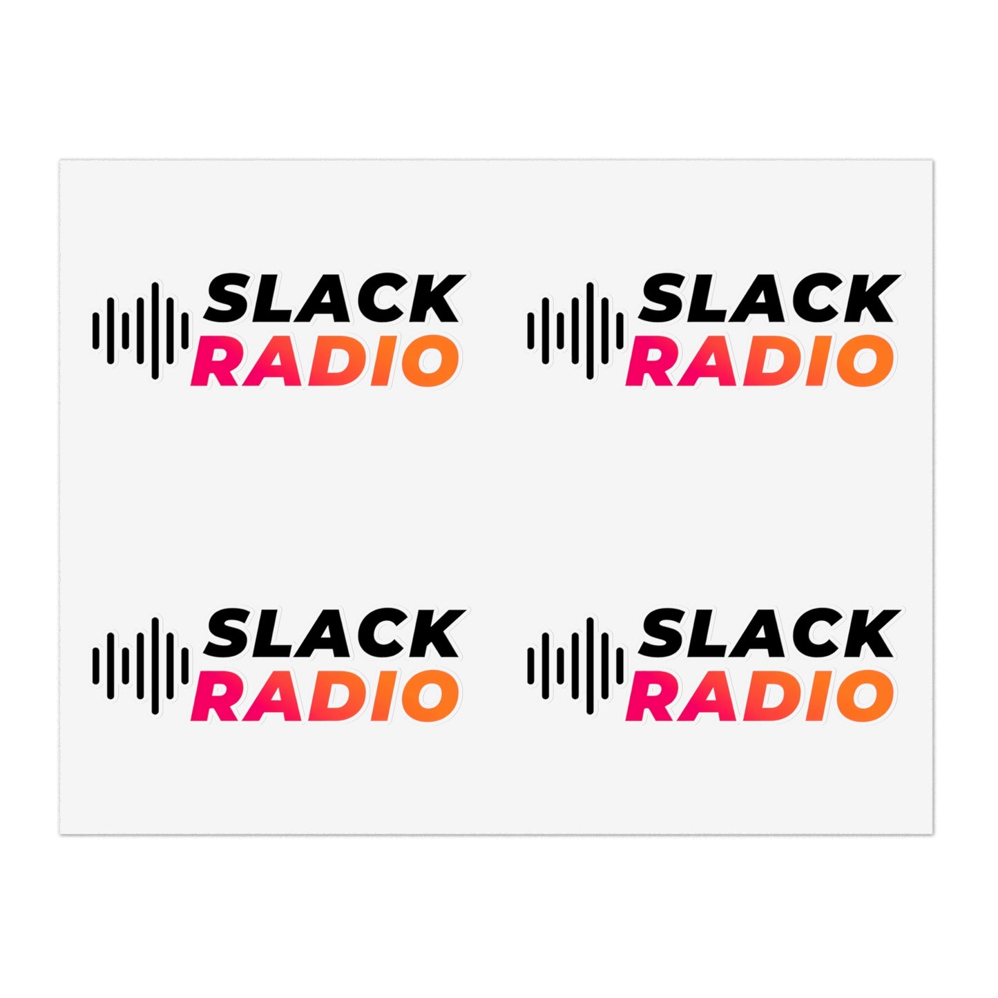 Slack Radio Logo Sticker Sheets