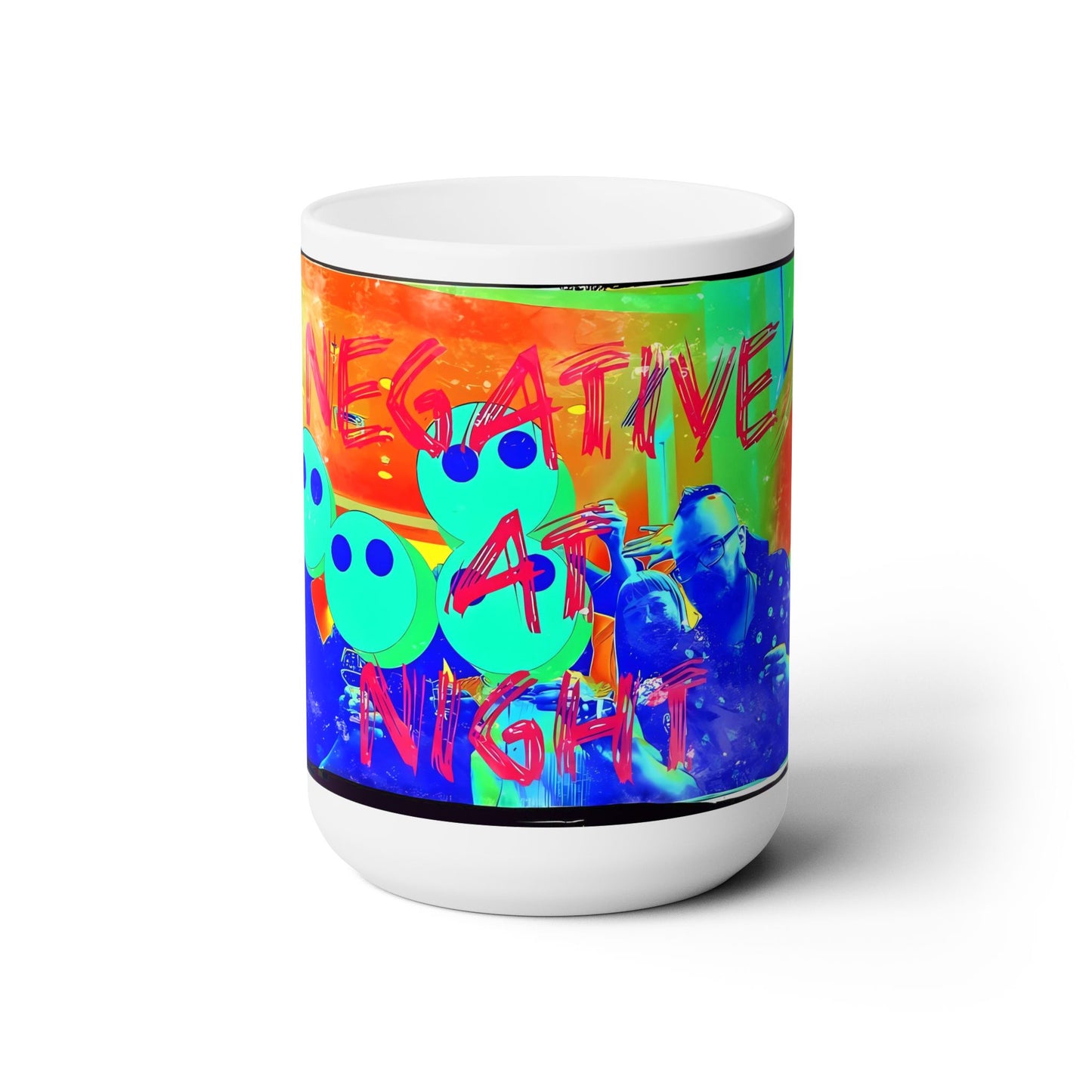 Negative At Night 1 White Ceramic 15oz. Mug