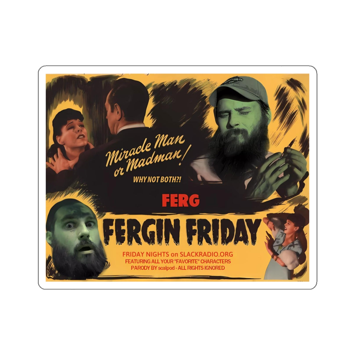 Fergin Friday Kiss-Cut Stickers