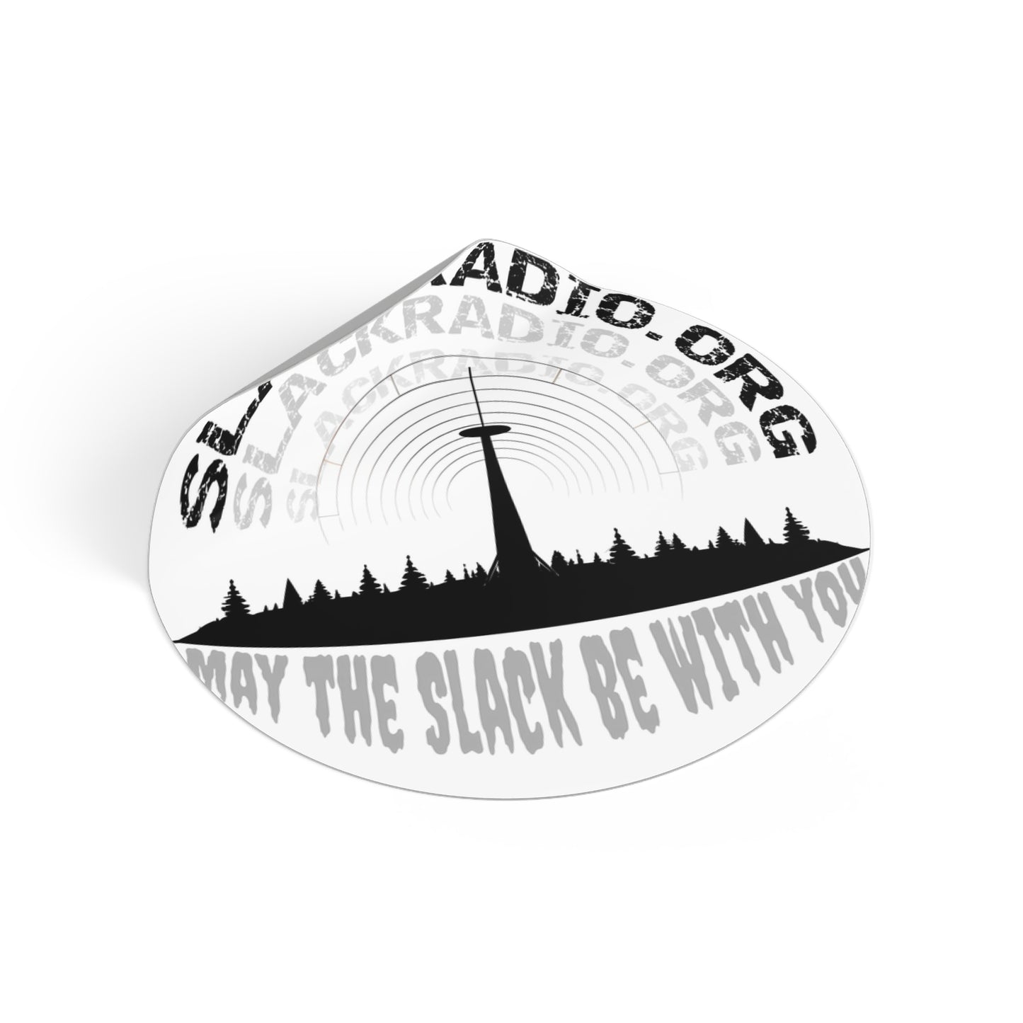 Slack Radio Logo 2 Round Vinyl Stickers