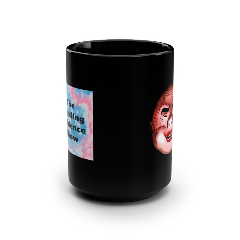 The Puzzling Evidence Show 1 Black Mug, 15oz