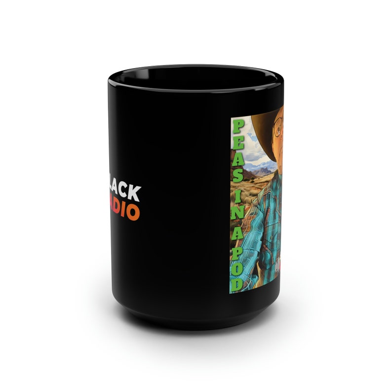 Peas in a Pod 2 / Slack Radio Black Mug, 15oz