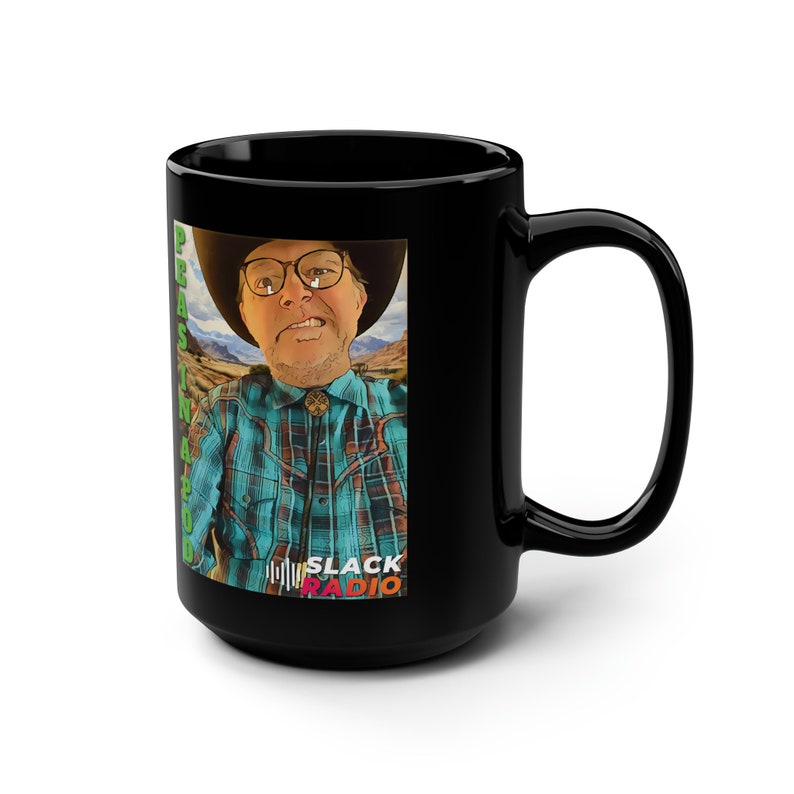 Peas in a Pod 2 / Slack Radio Black Mug, 15oz