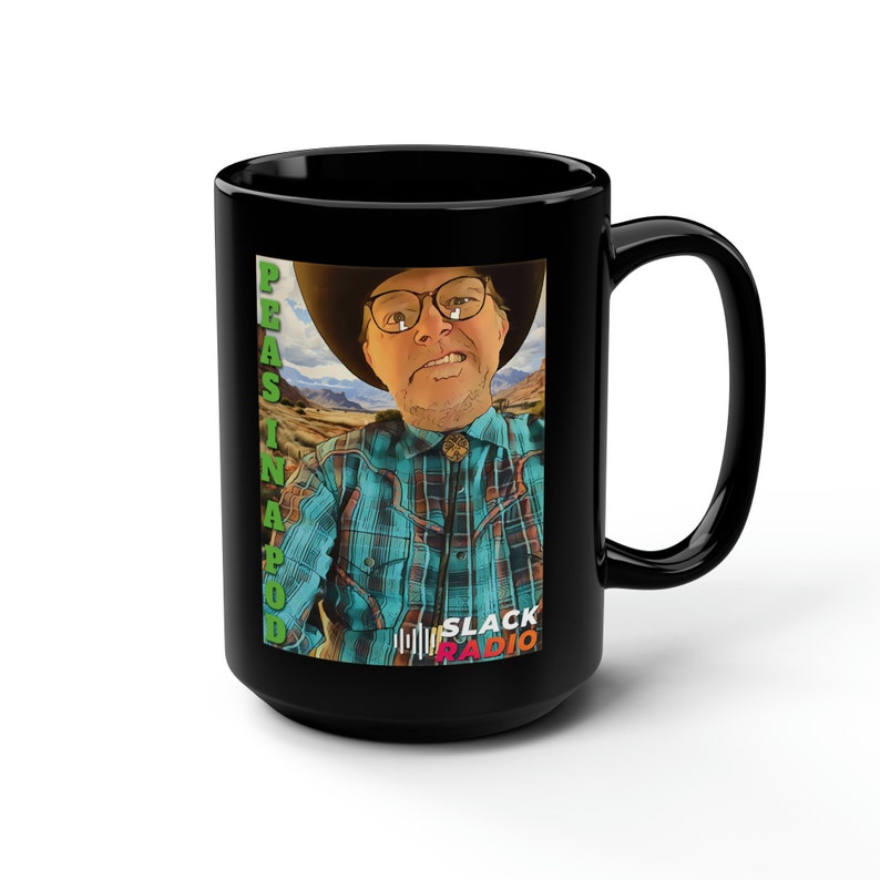 Peas in a Pod 2 / Slack Radio Black Mug, 15oz