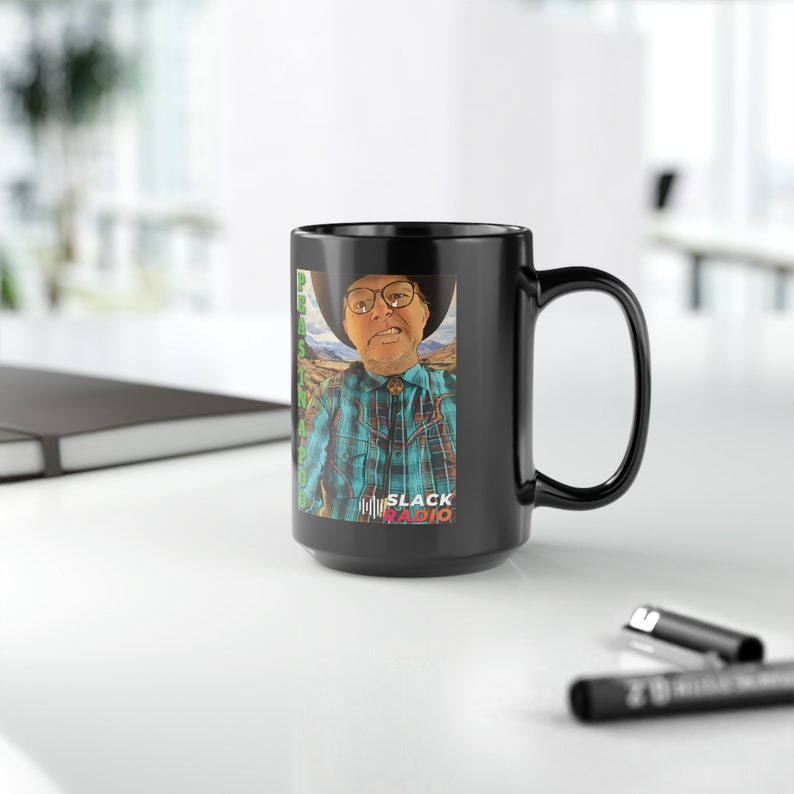 Peas in a Pod 2 / Slack Radio Black Mug, 15oz