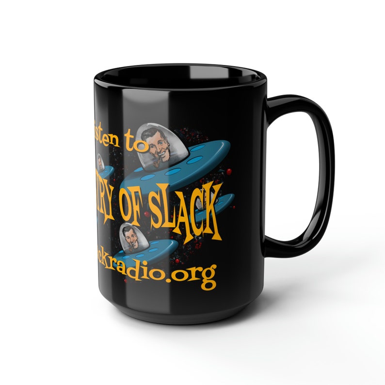 The Ministry of Slack 2 Black Mug, 15oz