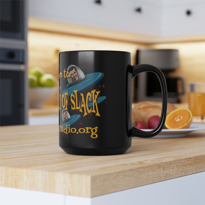 The Ministry of Slack 2 Black Mug, 15oz