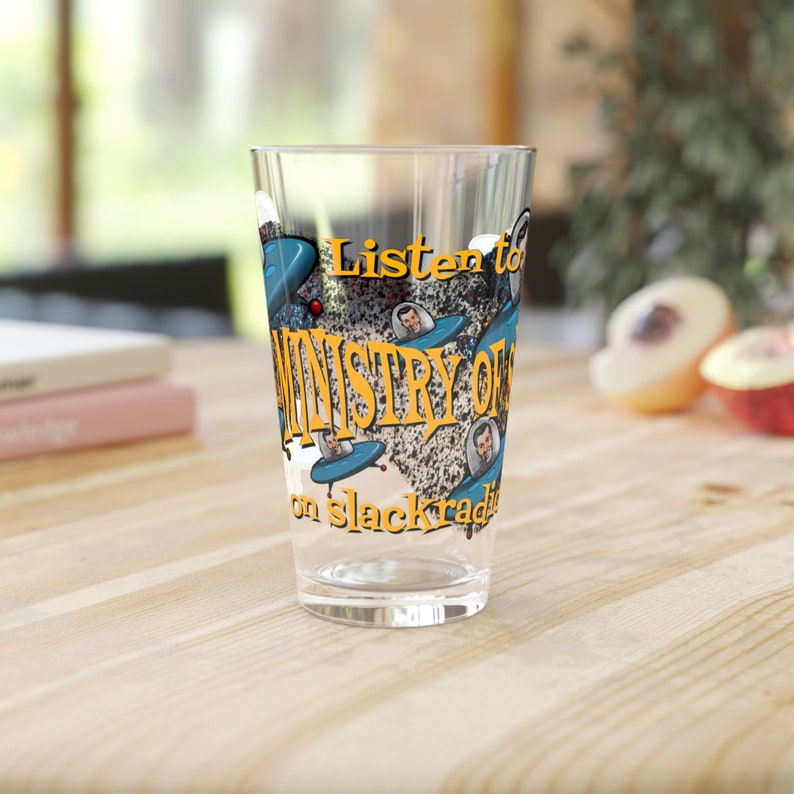 The Ministry of Slack Pint Glass, 16oz