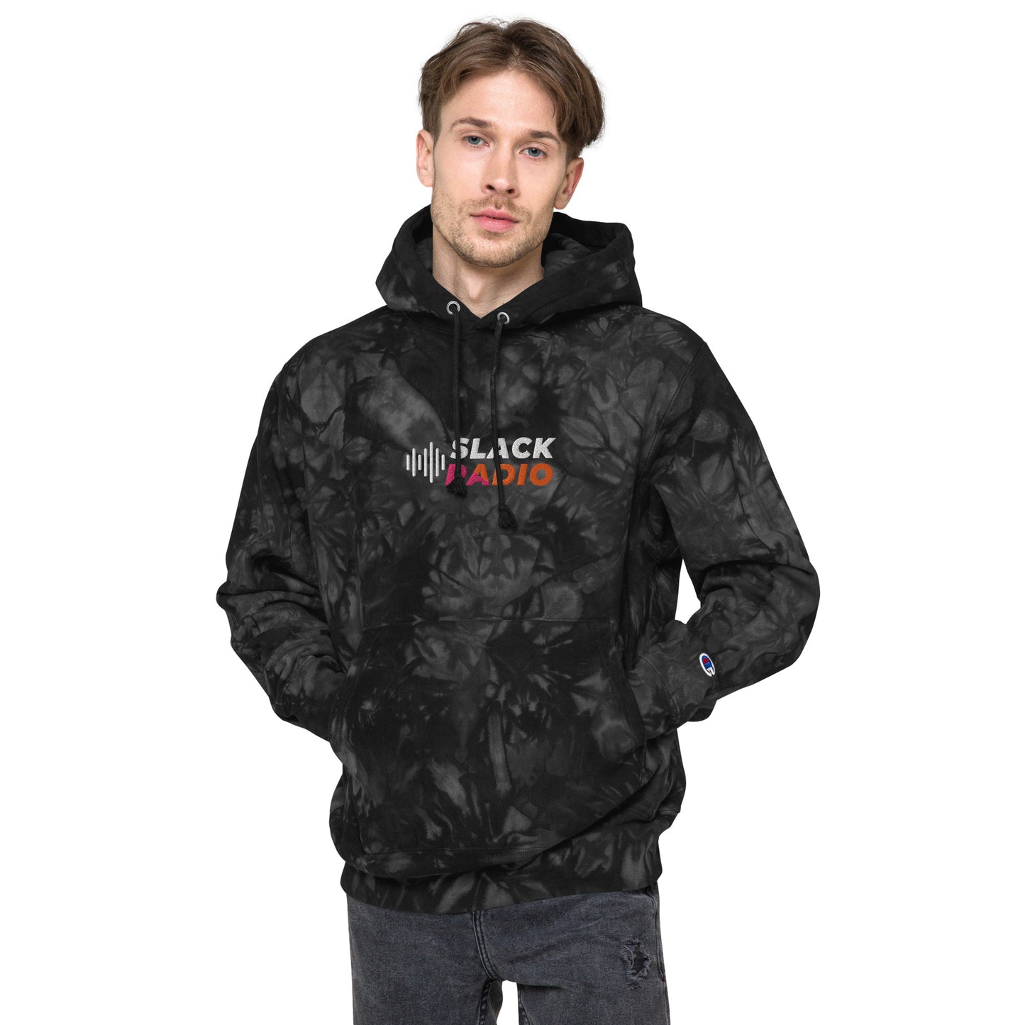 Slack Radio Unisex Champion tie-dye hoodie