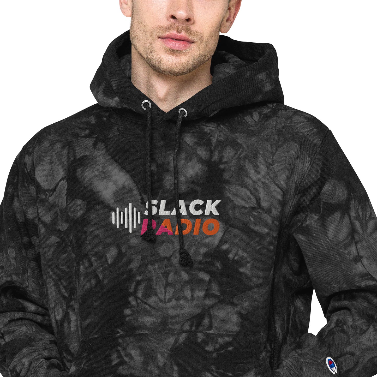 Slack Radio Unisex Champion tie-dye hoodie