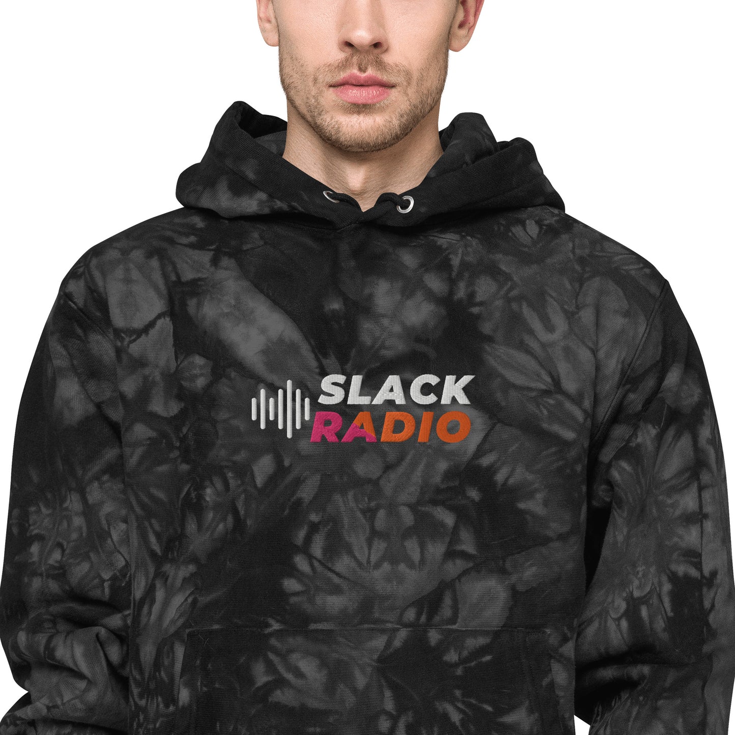 Slack Radio Unisex Champion tie-dye hoodie