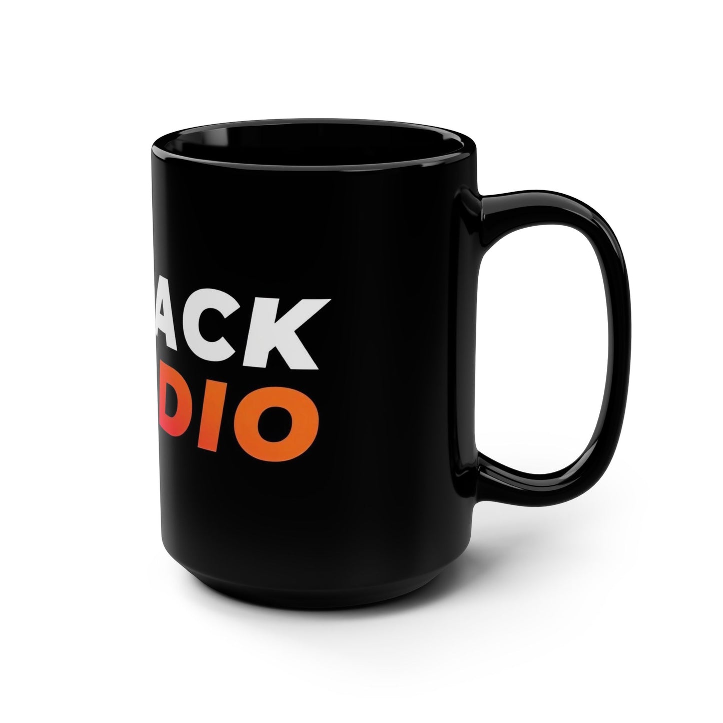 Slack Radio Logo Black Mug, 15oz