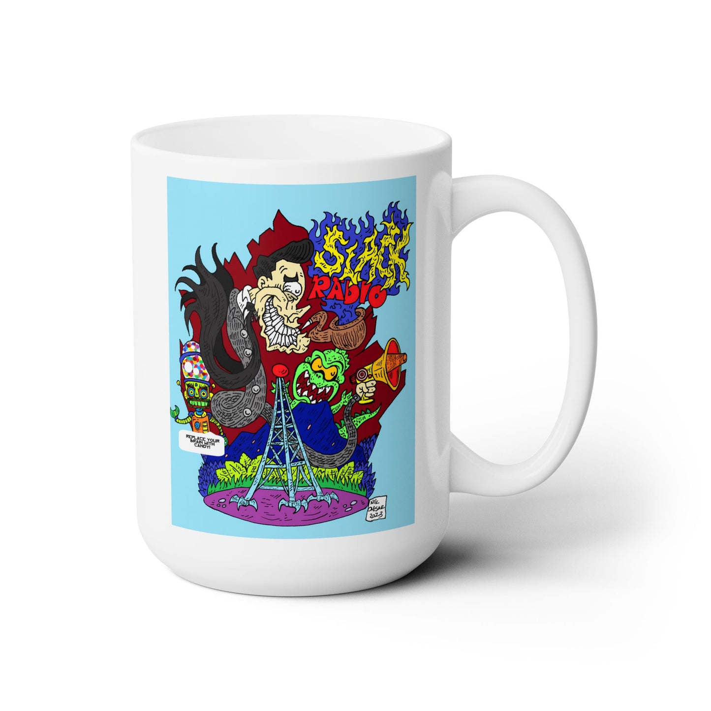 Slack Radio Color Logo White Ceramic 15oz. Mug