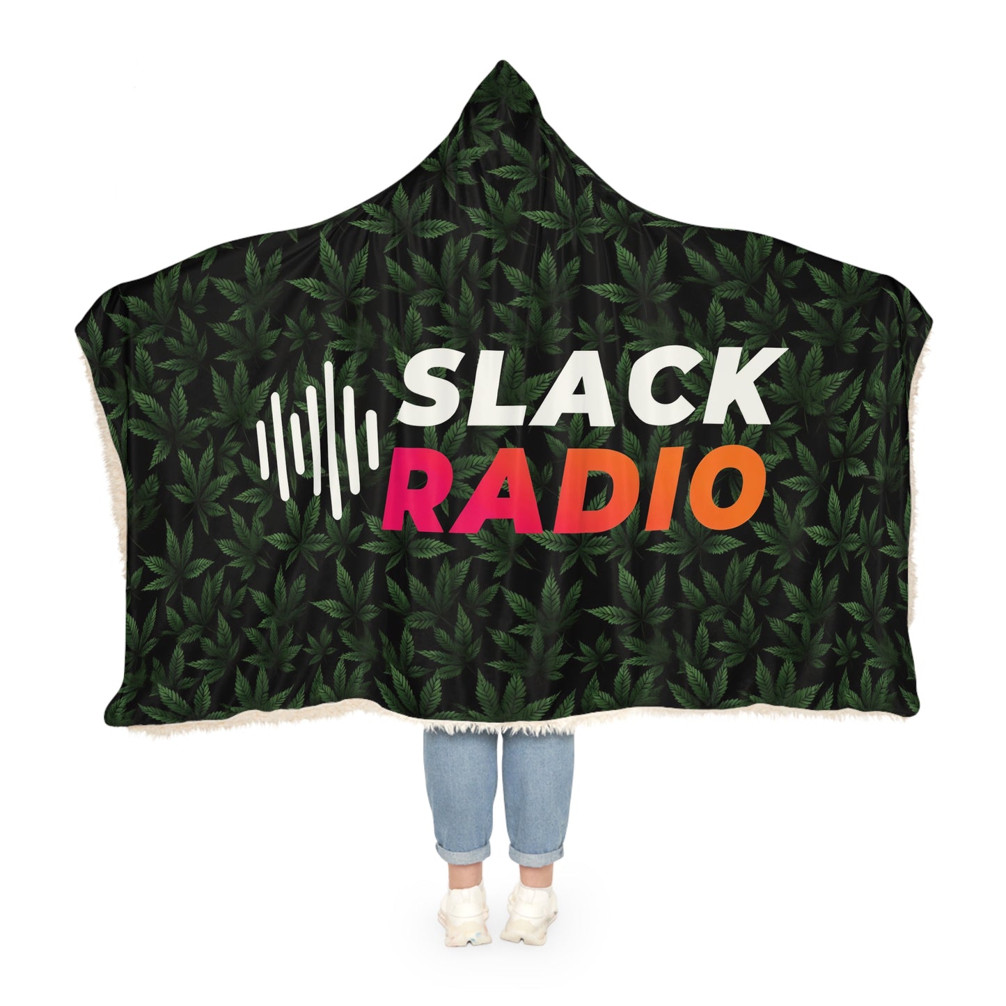 Slack Radio / Cannabis Leaf Snuggle Blanket