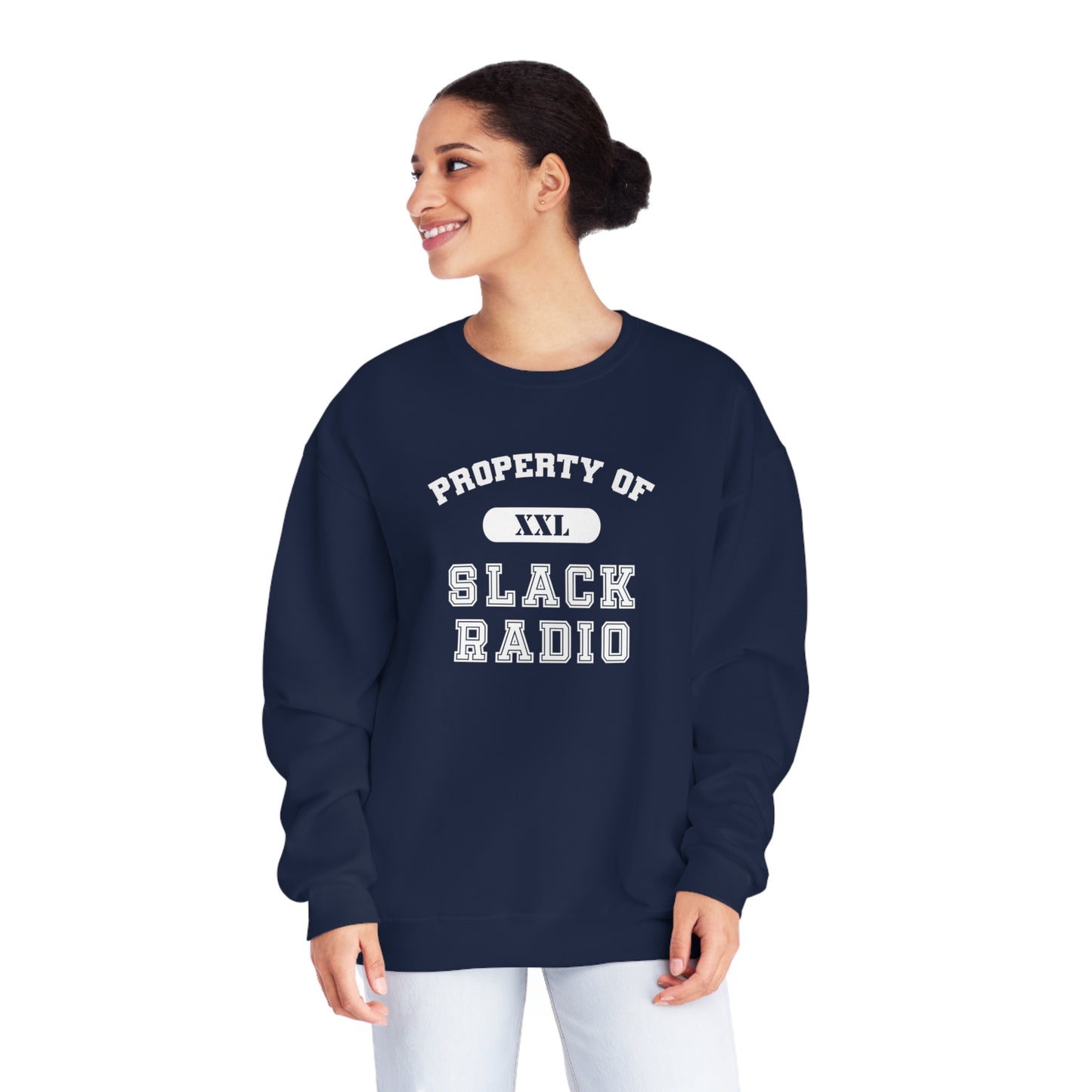 Property of Slack Radio Unisex NuBlend® Crewneck Sweatshirt