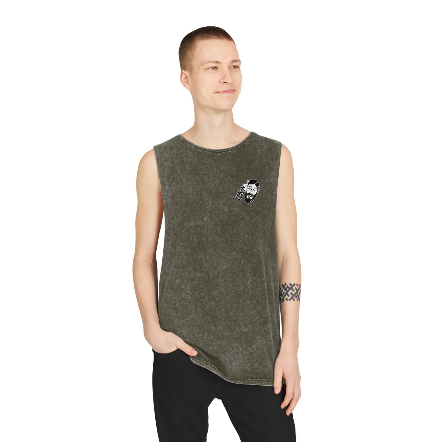 Fergin' Friday / Slack Radio Logo Unisex Stonewash Tank Top