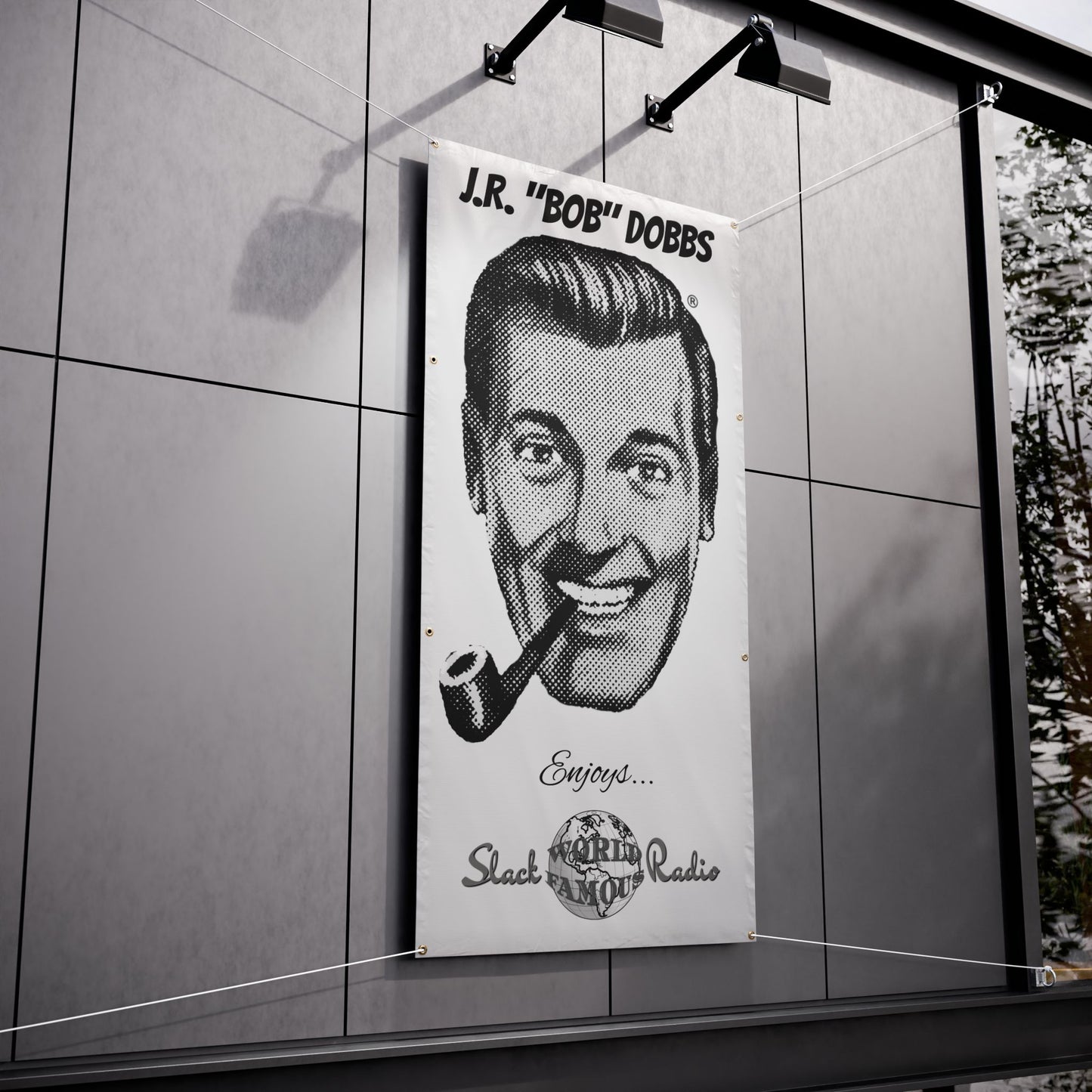 J.R. "Bob" Dobbs / Slack Radio Vinyl Banners