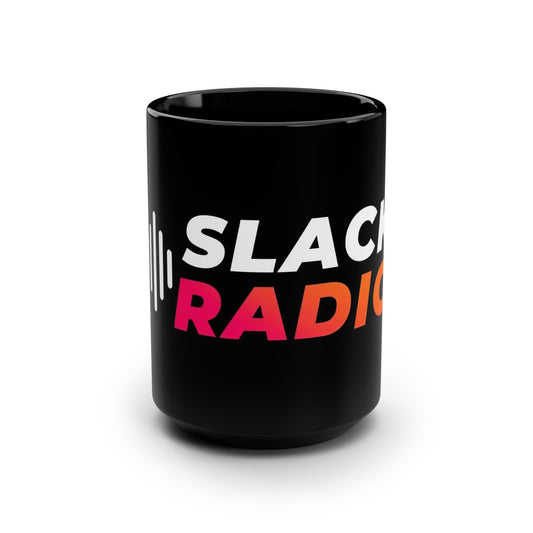 Slack Radio Logo Black Mug, 15oz