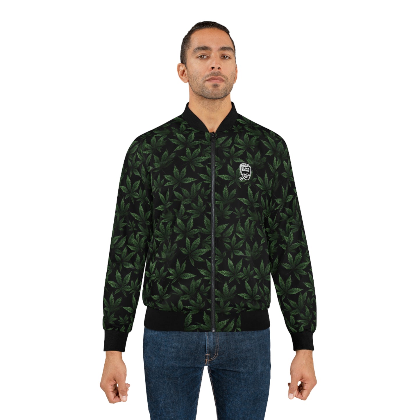 Slack Radio / Cannabis Leaf Men's Bomber Jacket