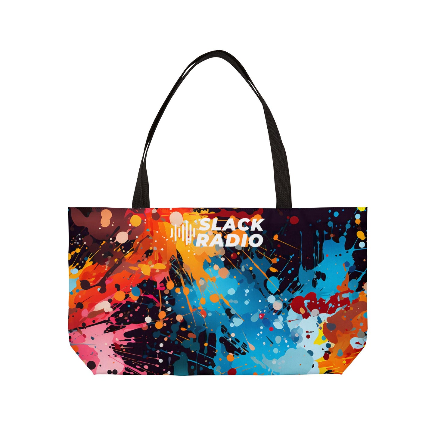 Slack Radio Paint Splatter Weekender Tote Bag