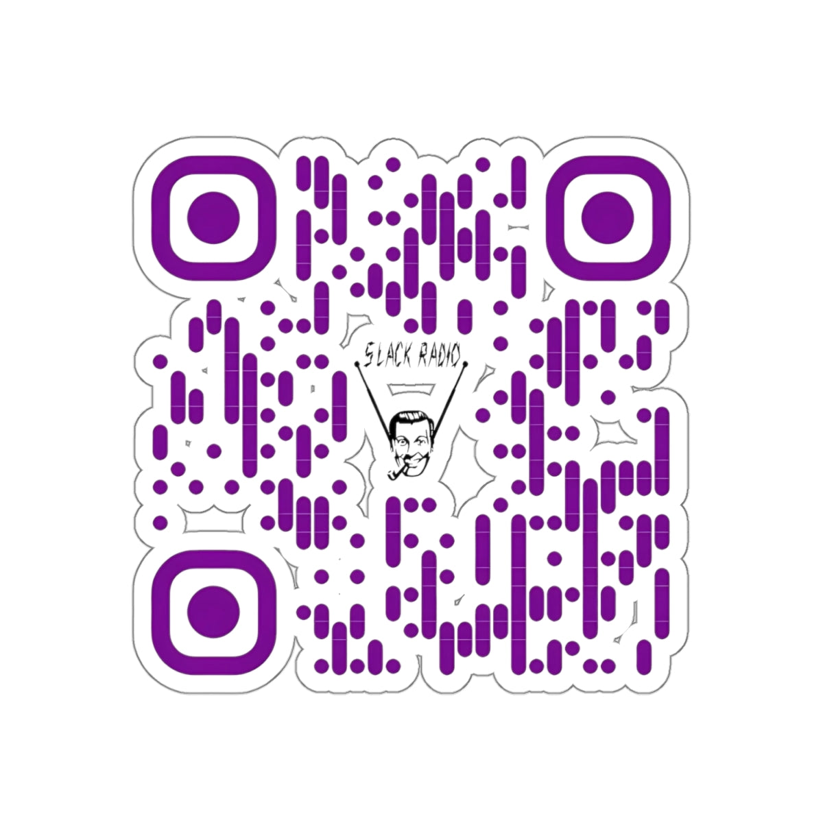 Slack Radio QR Code Kiss-Cut Stickers