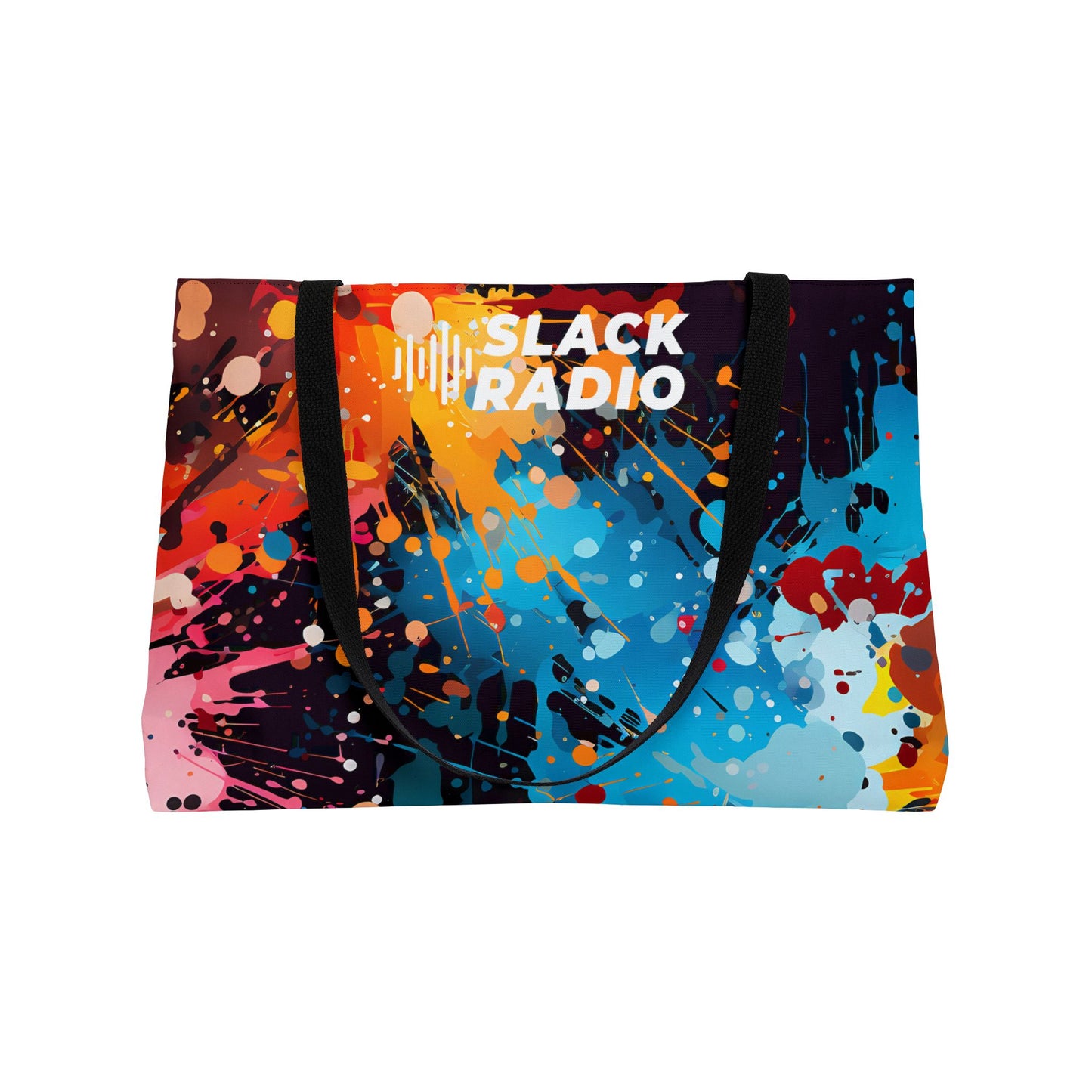 Slack Radio Paint Splatter Weekender Tote Bag