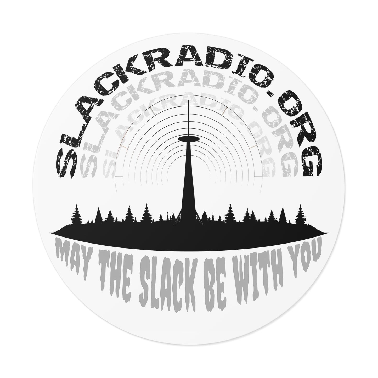 Slack Radio Logo 2 Round Vinyl Stickers