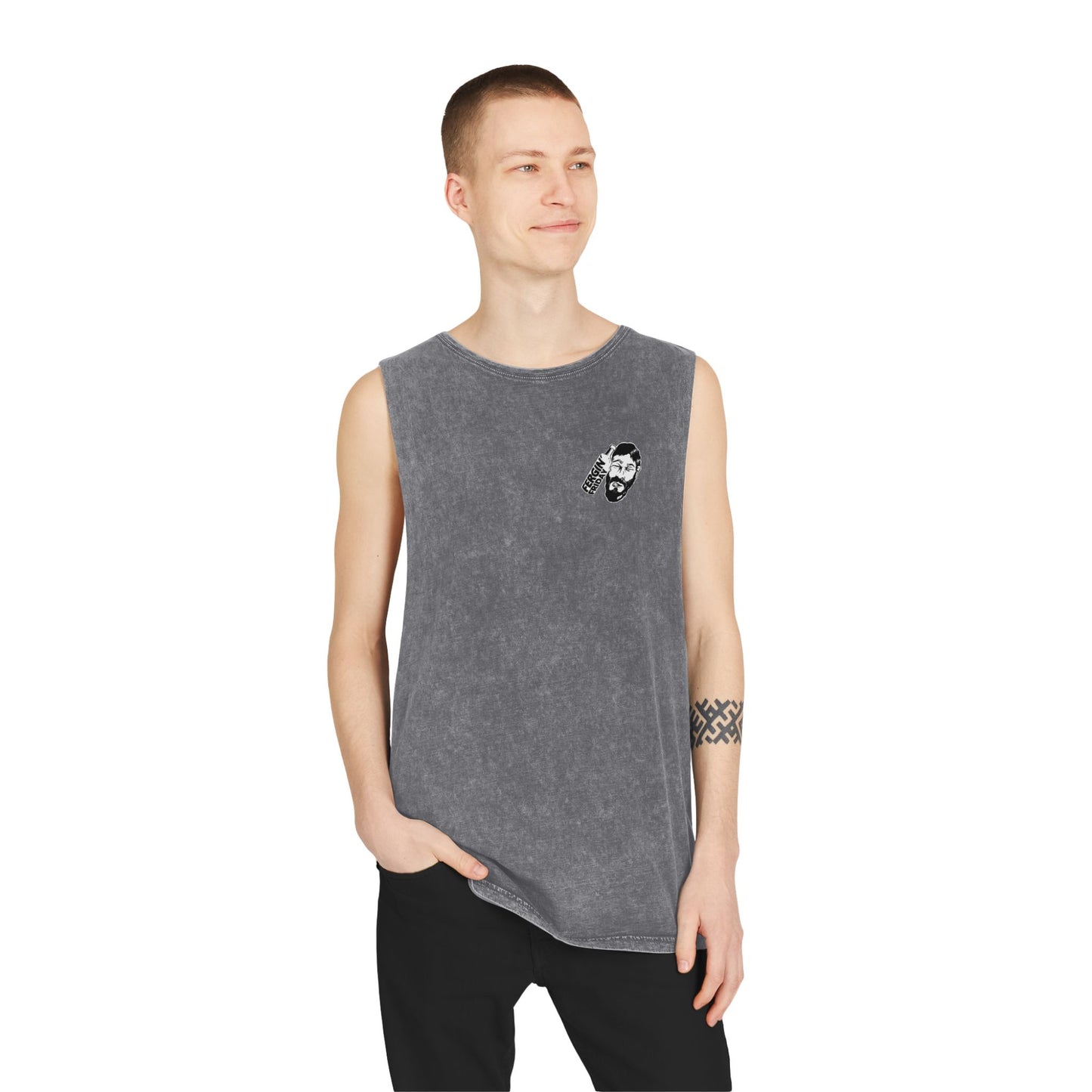 Fergin' Friday / Slack Radio Logo Unisex Stonewash Tank Top