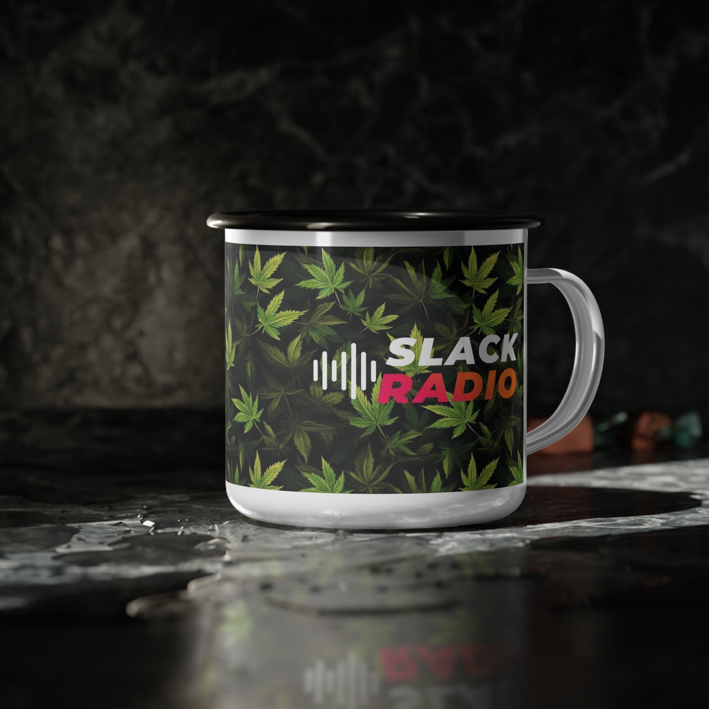 Slack Radio Frop Enamel Camp Cup