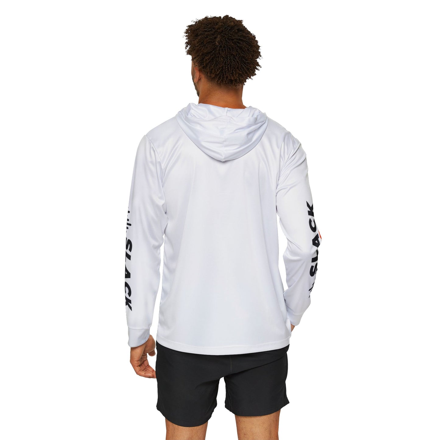 Slack Radio Men's White Sports Warmup Hoodie