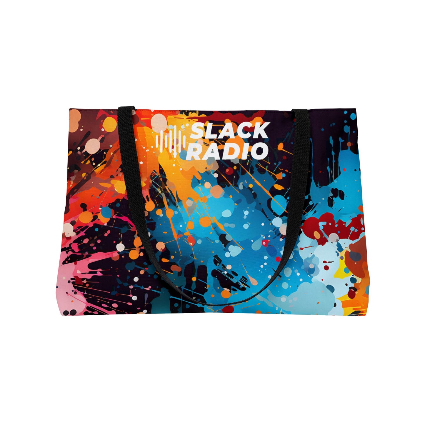 Slack Radio Paint Splatter Weekender Tote Bag