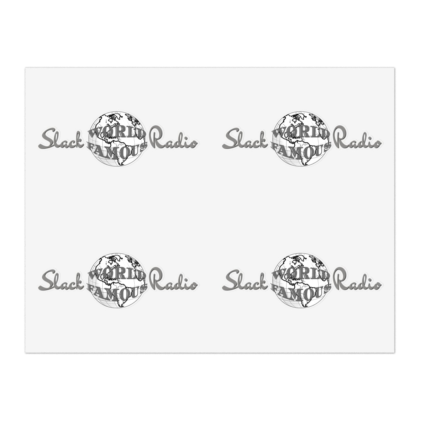 World Famous Slack Radio Logo Sticker Sheets