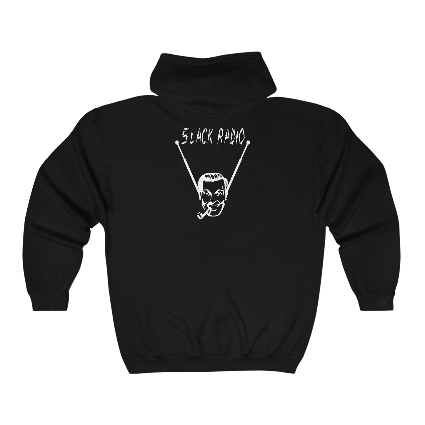 Unisex Slack Radio Logo Full Zip Hooded Sweatshirt