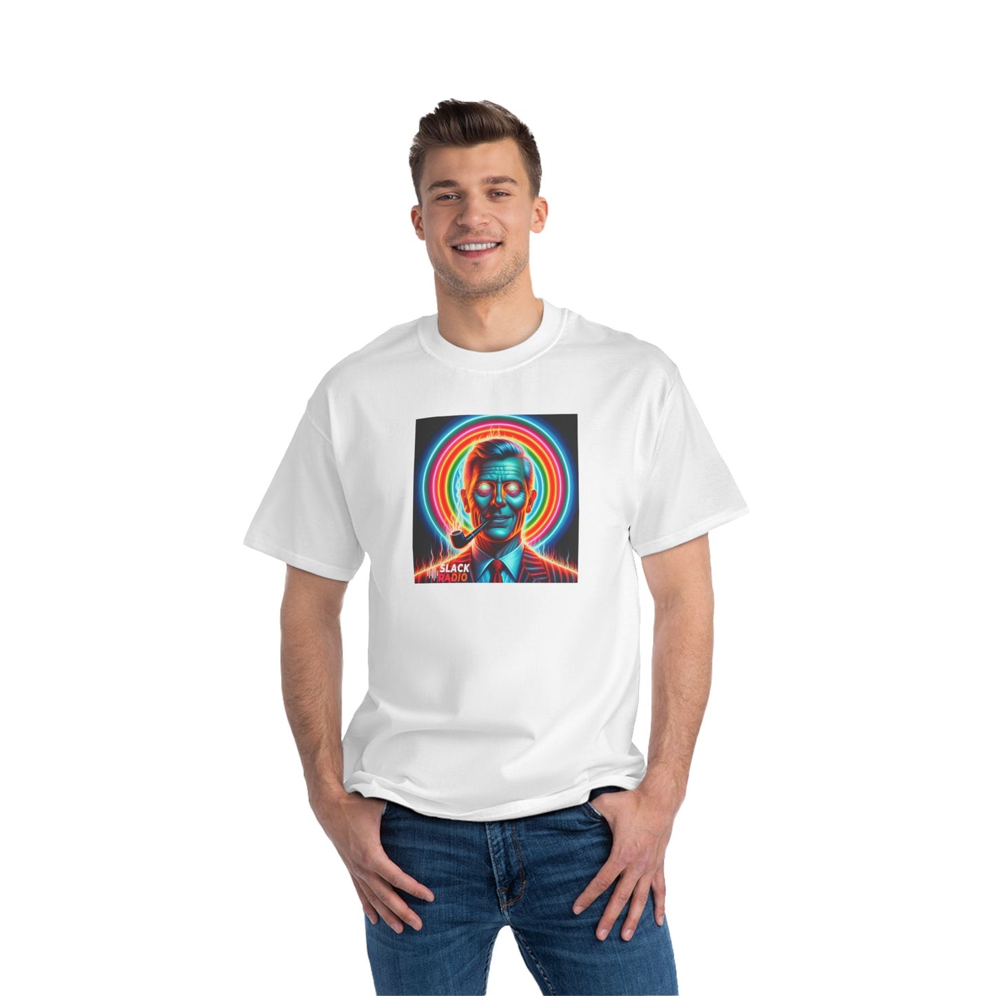 Slack Radio Pipe Smoking Man 2 Beefy-T® Short-Sleeve T-Shirt