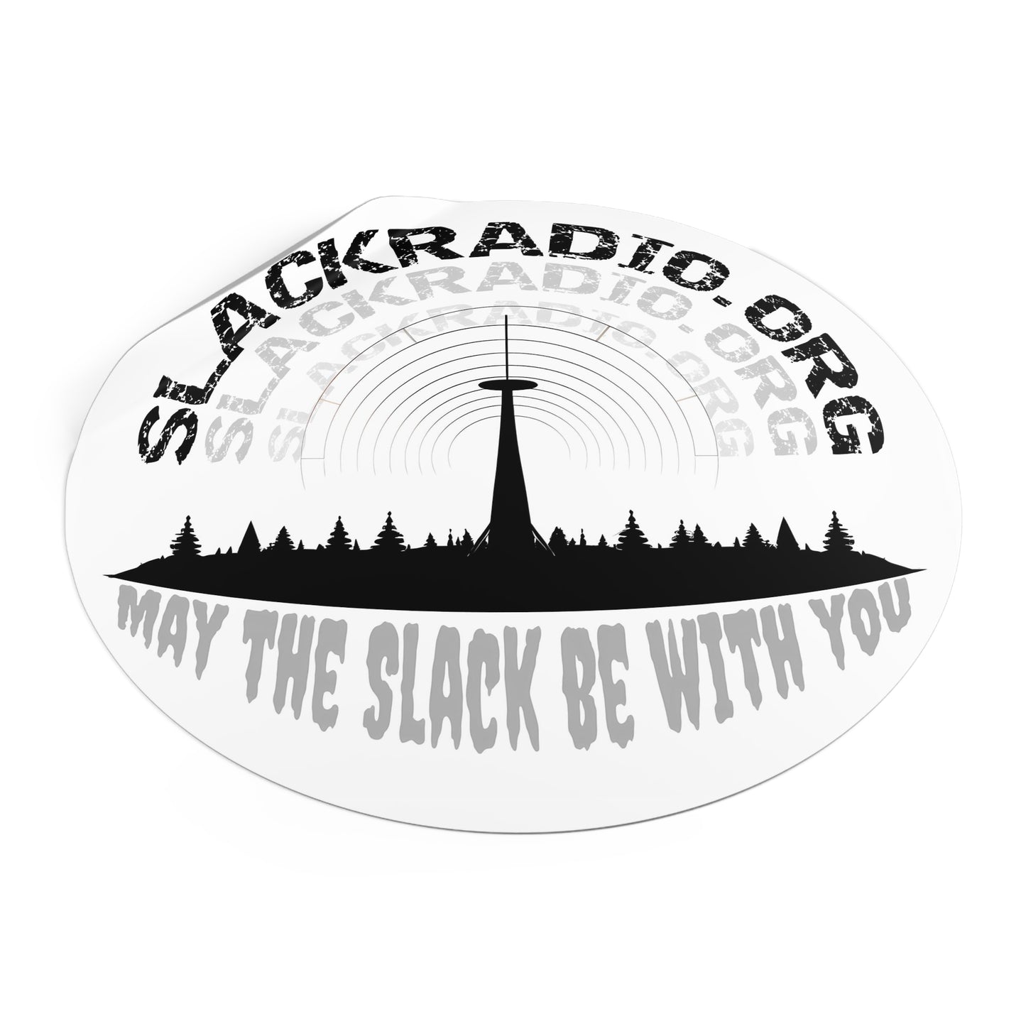 Slack Radio Logo 2 Round Vinyl Stickers