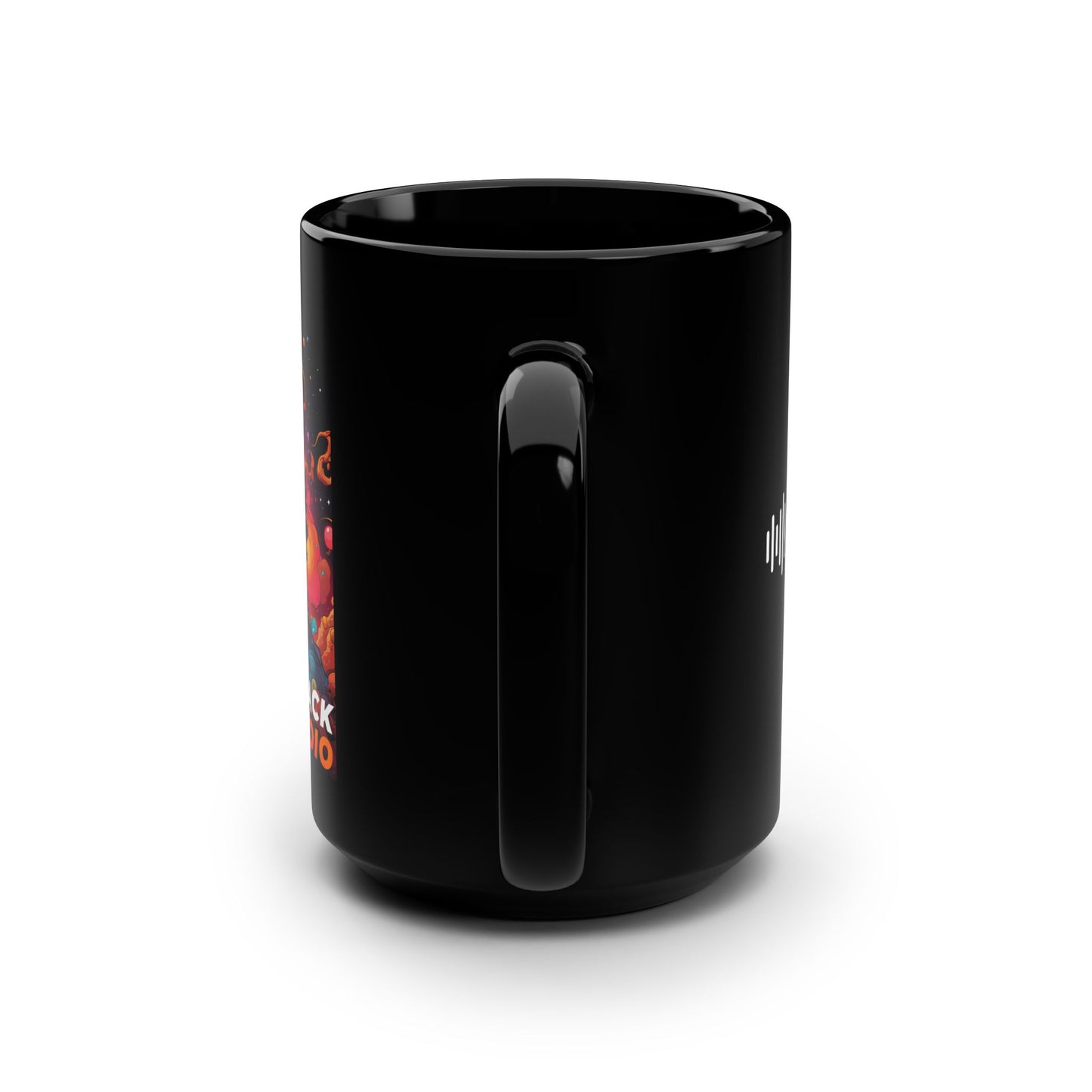 Slack Radio Skull DJ Black Mug, 15oz