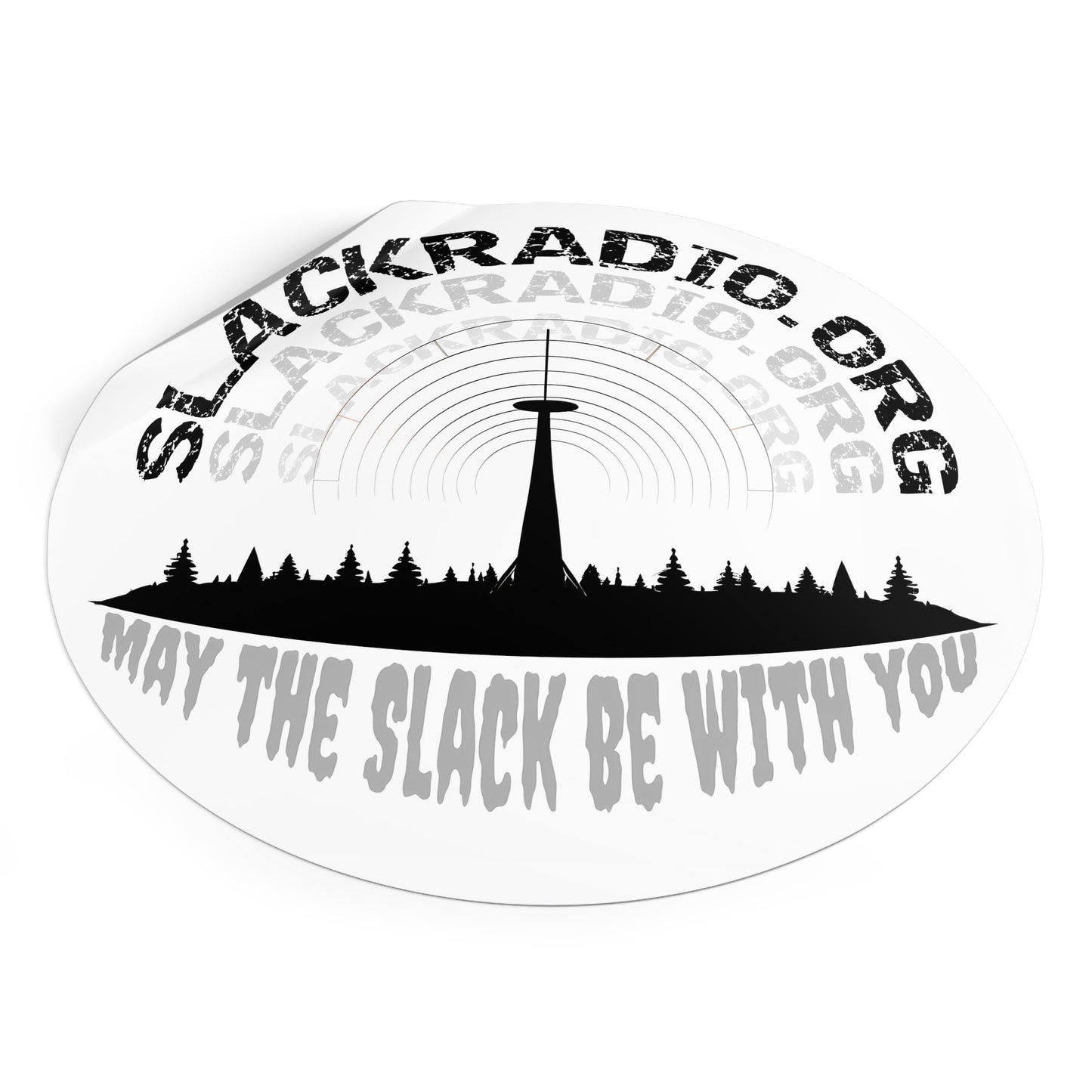 Slack Radio Logo 2 Round Vinyl Stickers