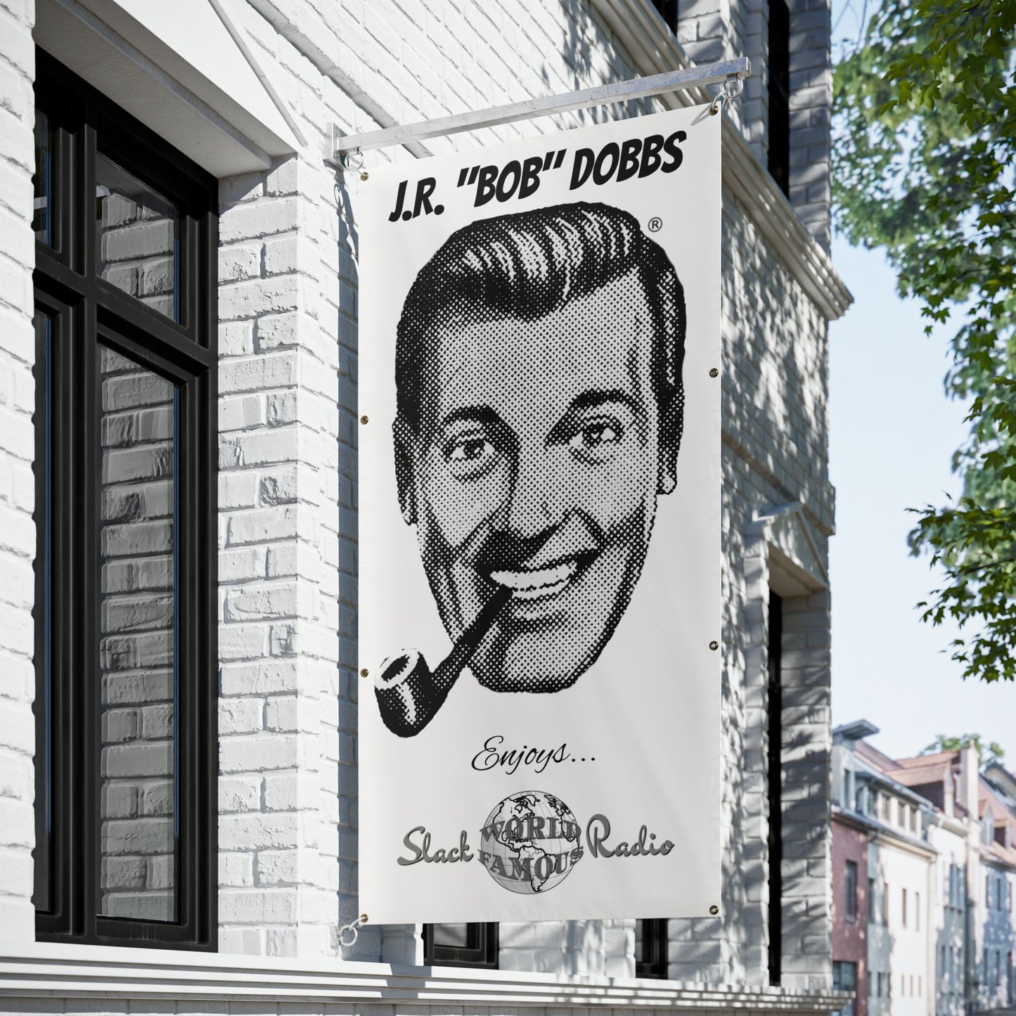 J.R. "Bob" Dobbs / Slack Radio Vinyl Banners