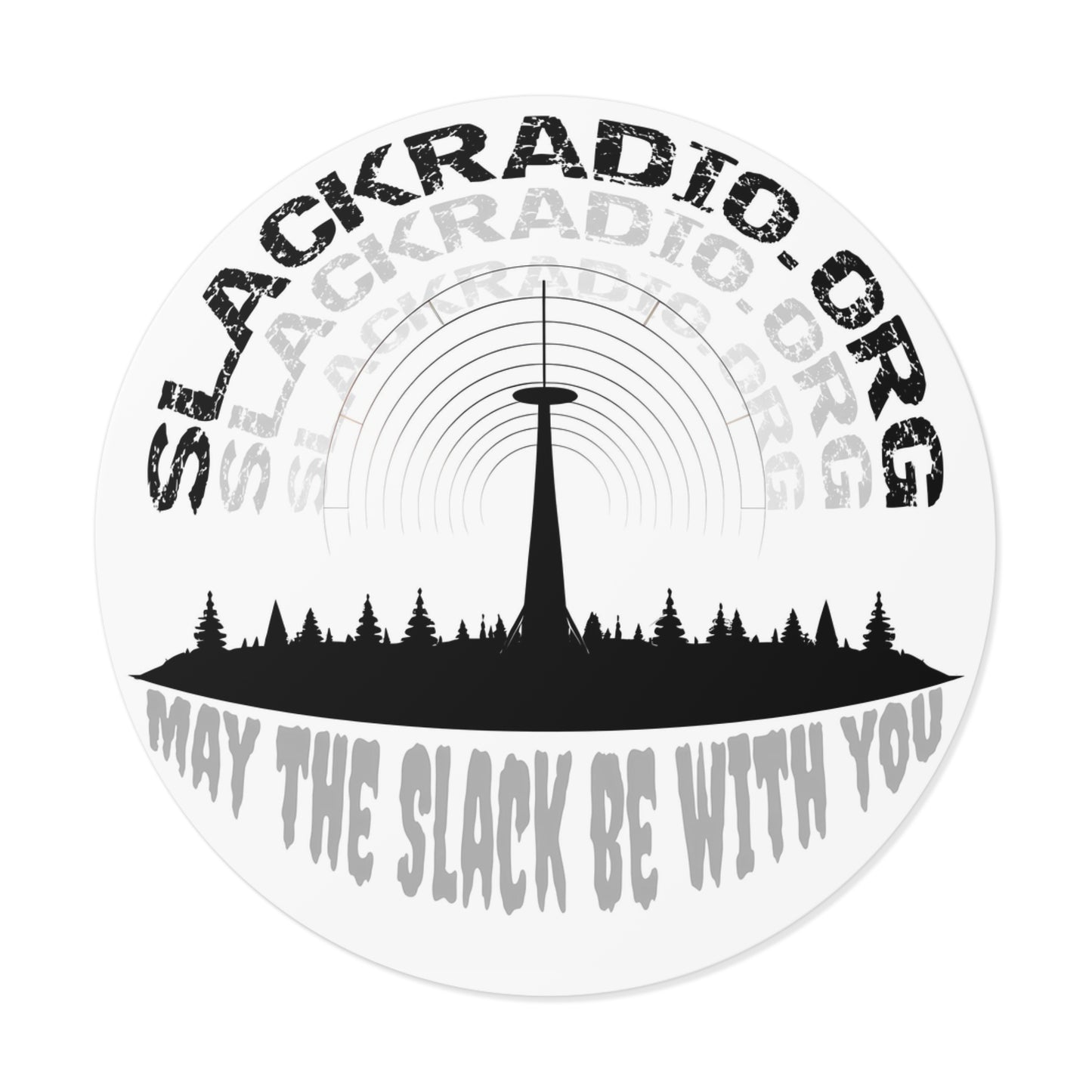 Slack Radio Logo 2 Round Vinyl Stickers