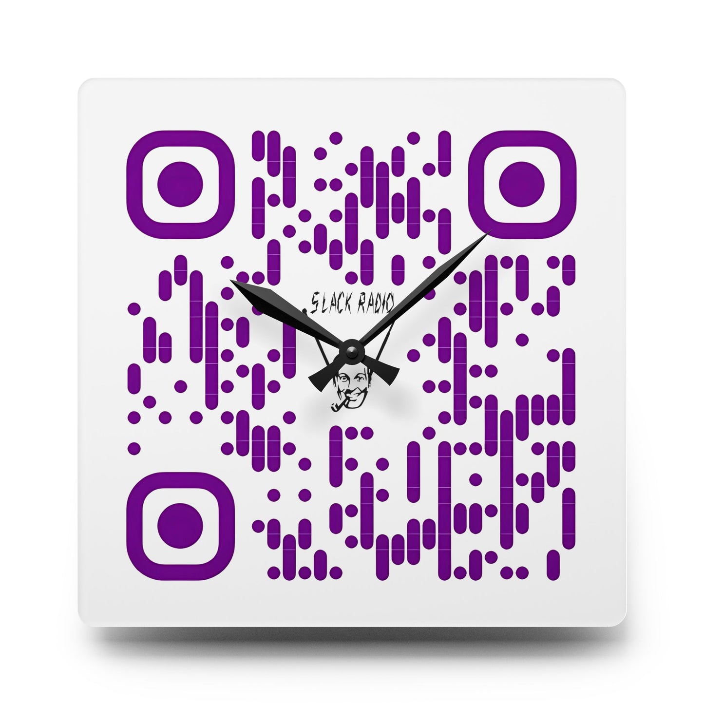 Slack Radio QR Code Acrylic Wall Clock